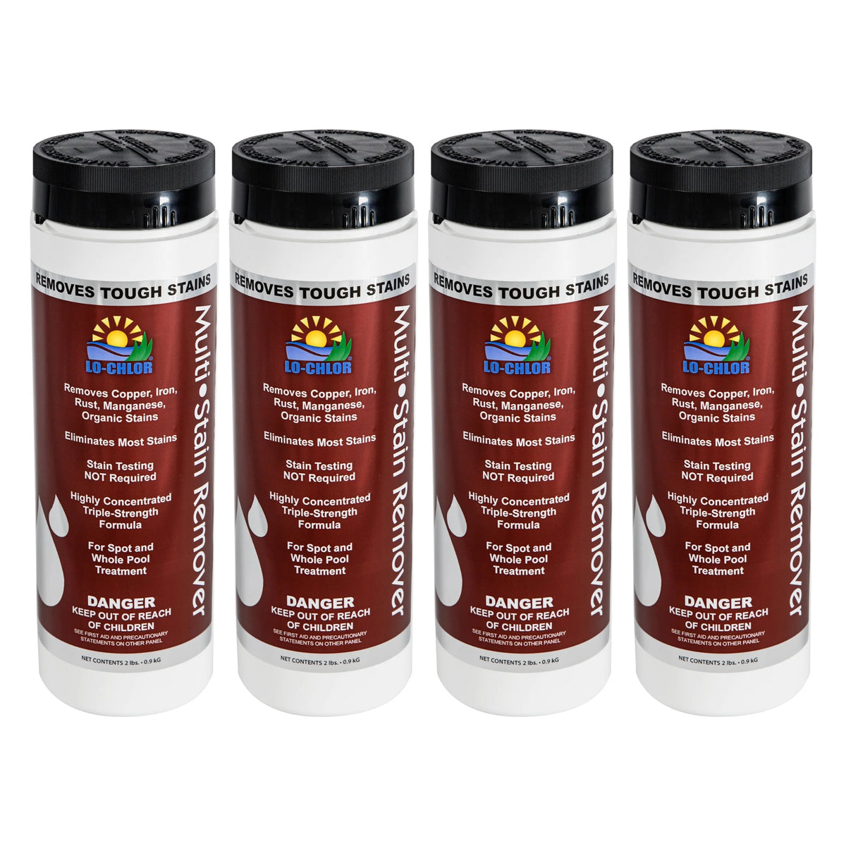 Lo-Chlor Multi-Stain Remover 1 qt, 4 pack of four bottles