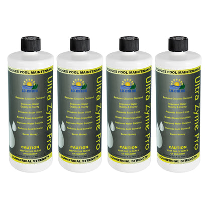 Lo-Chlor Ultra Zyme Pro Concentrated Enzyme 1 qt, 4 pack of four bottles