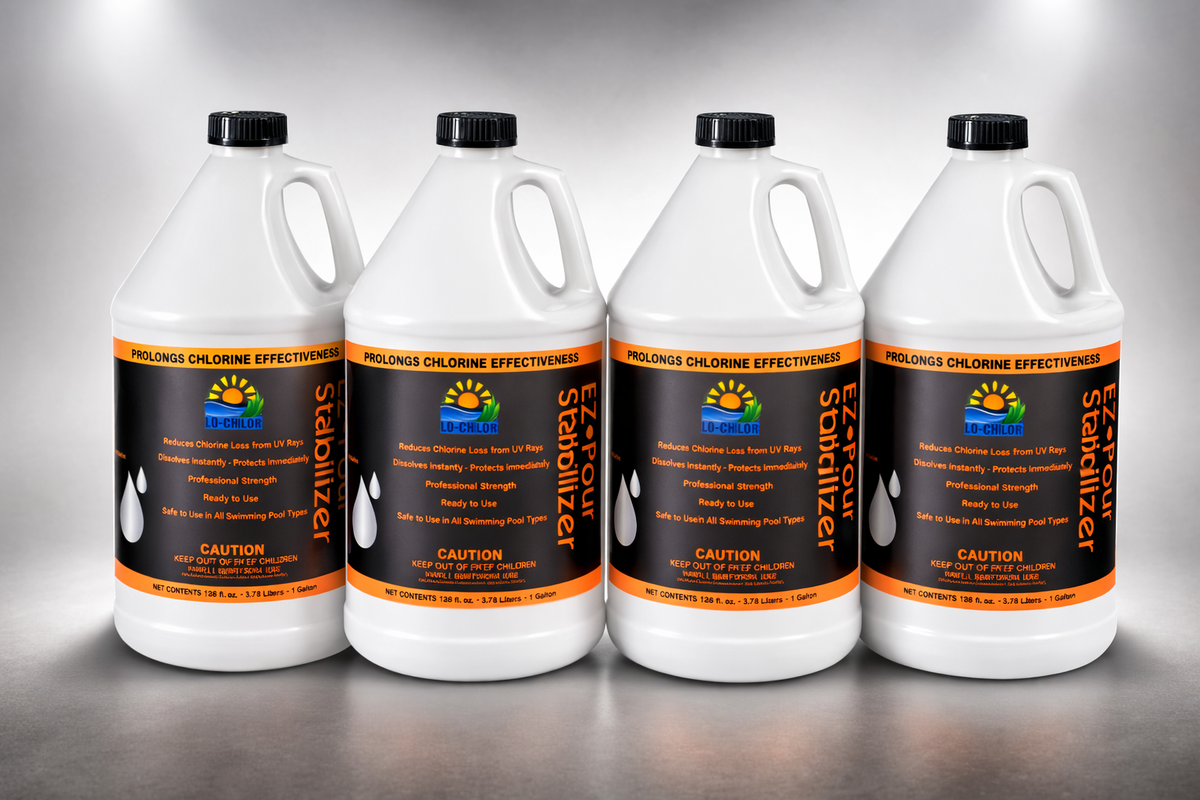 Lo-Chlor EZ-Pour Liquid Stabilizer, 1 gal, 4-Pack
