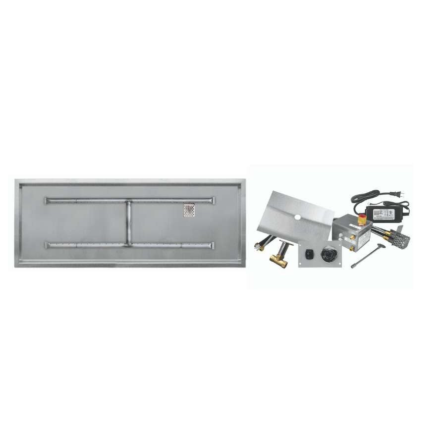 Firegear LOF-9616HAWS-N 96 x 16 natural gas AWS linear drop-in H-burner system
