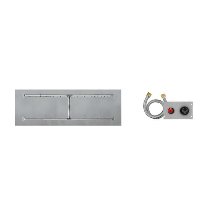 Firegear LOF-3614FHTPSI-P 36 x 14 propane TPSI linear flat H-burner system