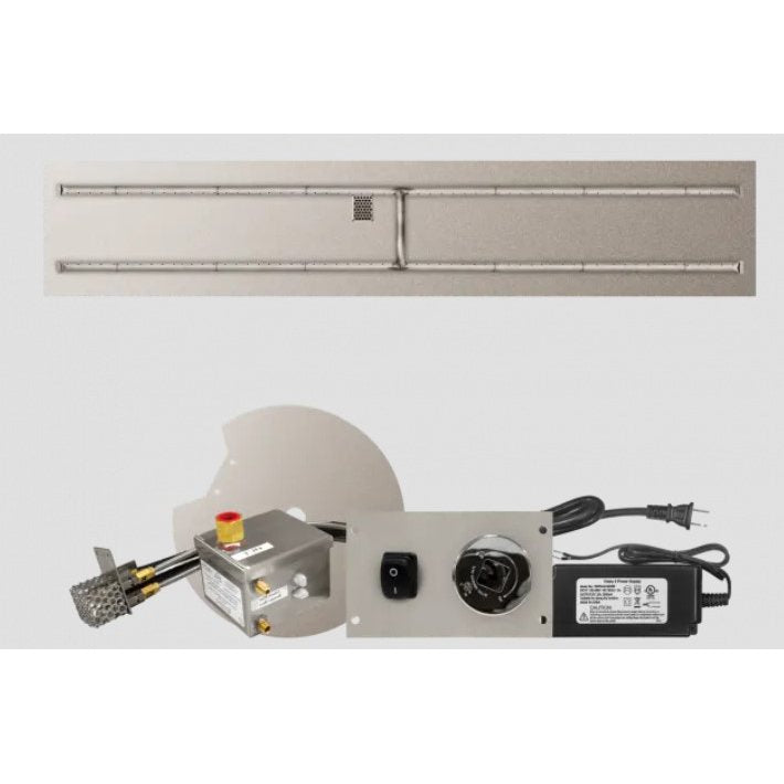Firegear LOF-8416FHAWS-N 84 x 16 natural gas AWS linear flat H-burner system