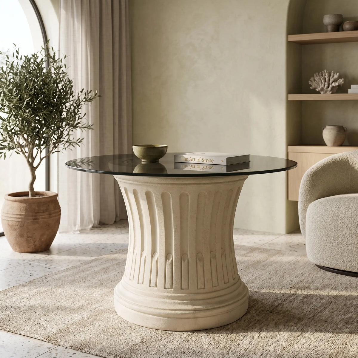 Anderson Teak Louis XVI Fluted Table