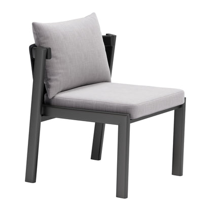 Horizon Outdoor Patio Dining Chair, Set of 2, Gray