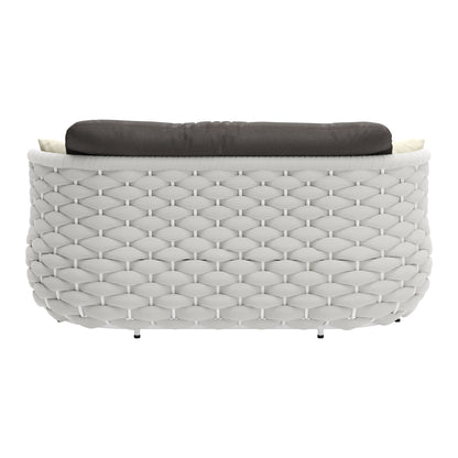 Coral Reef Outdoor Patio Loveseat, Gray