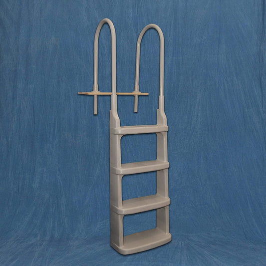 Main Access Easy Incline In-Pool Ladder, Taupe, with Mounting Flanges, Fits 48 inch to 54 inch Above-Ground Pools, 350 lb, model 200200T