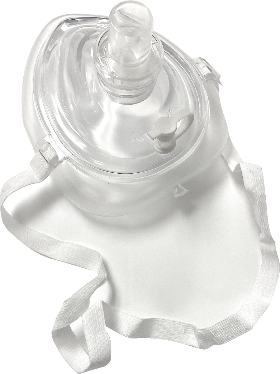 Ambu CPR Mask with O2 Inlet, Headstrap, Gloves and Wipes, Kemp USA