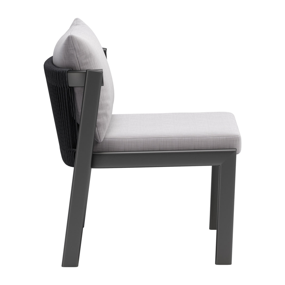 Horizon Outdoor Patio Dining Chair, Set of 2, Gray