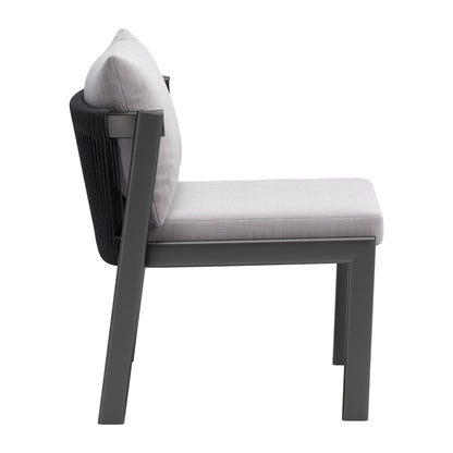 Horizon Outdoor Patio Dining Chair, Set of 2, Gray