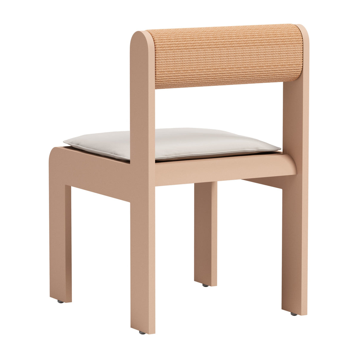 Island Outdoor Patio Dining Chair, Set of 2, White