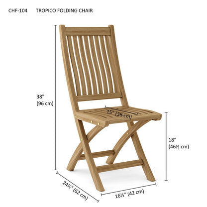 Anderson Teak Tropico Folding Chair (sell & price per 2 chairs only)