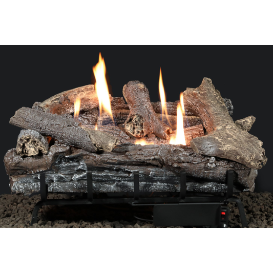 Heatmaster NO-24 24 inch Nantahala Oak vent free log set