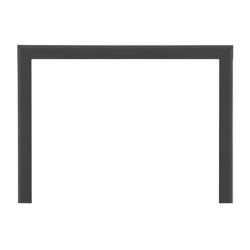 Napoleon BT46K black premium 3-inch bevelled trim kit installed around a 46-inch Napoleon gas fireplace opening