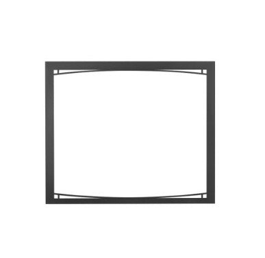 Napoleon ZAX42BK Black Zen decorative fireplace front for 42-inch Elevation X series fireplaces featuring a modern minimalist design.