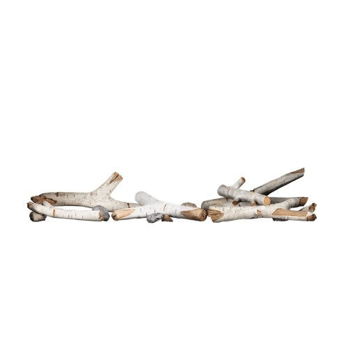 Napoleon BLKS birch log kit featuring decorative white birch-style logs for use in a Napoleon gas fireplace