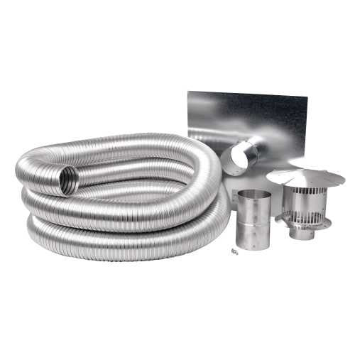 Napoleon Compressed Aluminum Flexible Gas Liner Kit, 20 ft, 3 inch Diameter, model GAKIT320
