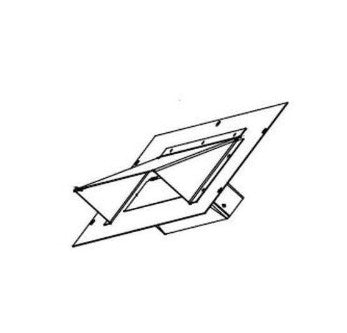 Line drawing of the Napoleon GA72 hot air exhaust kit showing the vent assembly and mounting plate.