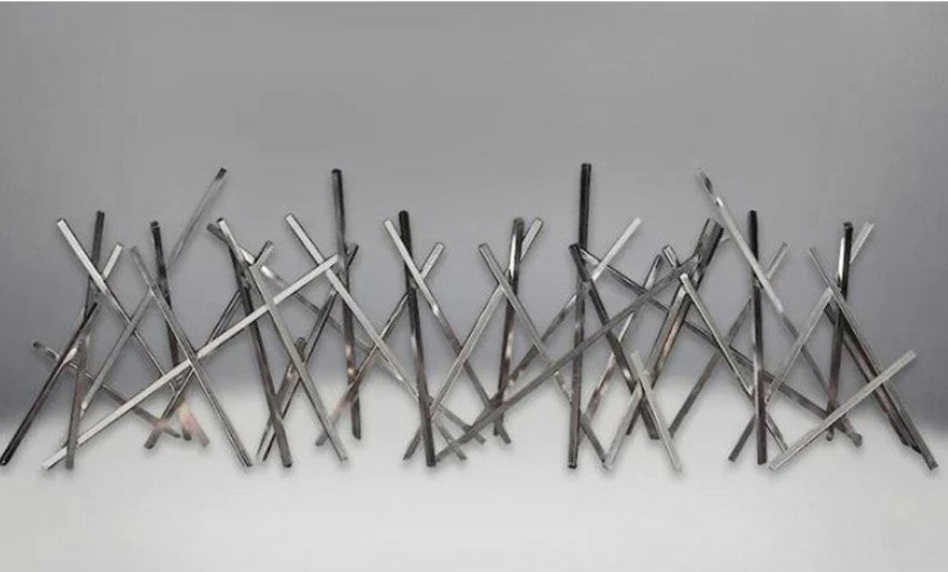 Napoleon LDNS nickel stix designer fire art for modern gas fireplaces