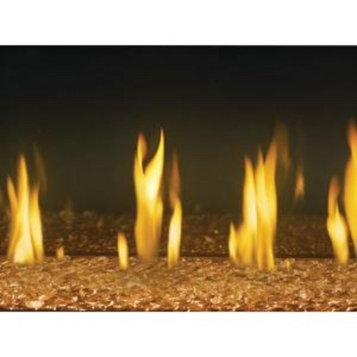 Napoleon MKBT Topaz glass beads media kit providing a shimmering amber base for Astound linear fireplaces.