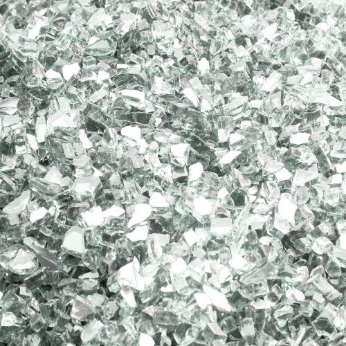 Napoleon MKGC clear glass media kit providing a brilliant, shimmering base for Astound linear fireplaces.