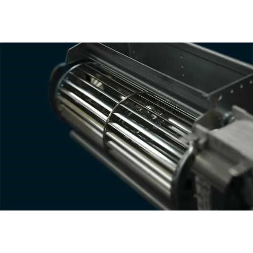 Napoleon NZ64 High Country air circulating blower system showing dual fan assembly designed for heat distribution in a wood-burning fireplace