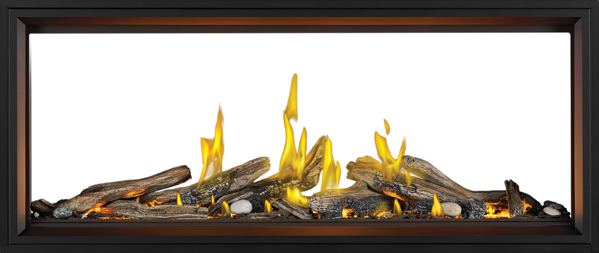 Napoleon Tall Linear Vector 62 See Through Fireplace with Luminous Logs, Natural Gas