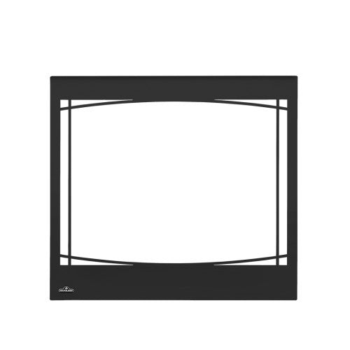 Napoleon Z35F Black Zen decorative fireplace front with minimalist geometric design for 35-inch fireplaces