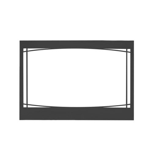Napoleon Z46F Black Zen decorative fireplace front for 46-inch Ascent series gas fireplaces featuring a modern minimalist geometric frame.