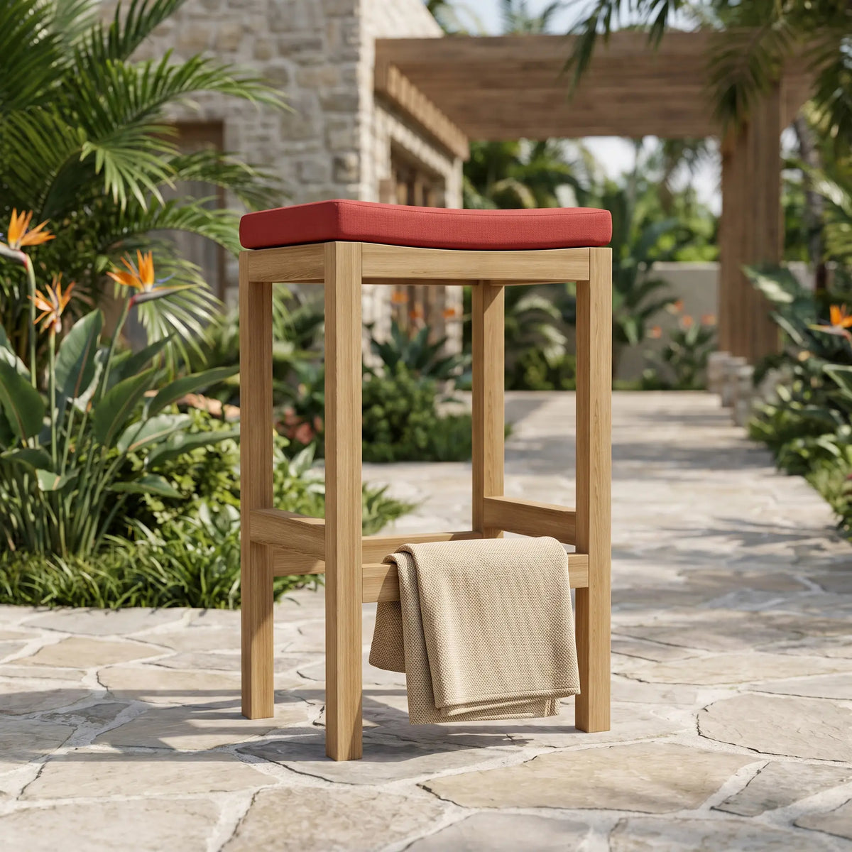 Anderson Teak New Montego Backless Bar Chair
