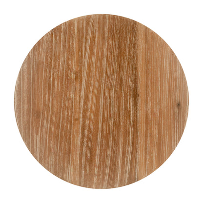 Biban Outdoor Patio Side Table, Natural & Gray