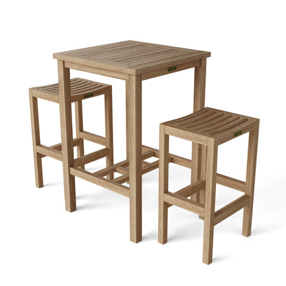 Anderson Teak Bahama Montego 3-Piece Square Bar Set