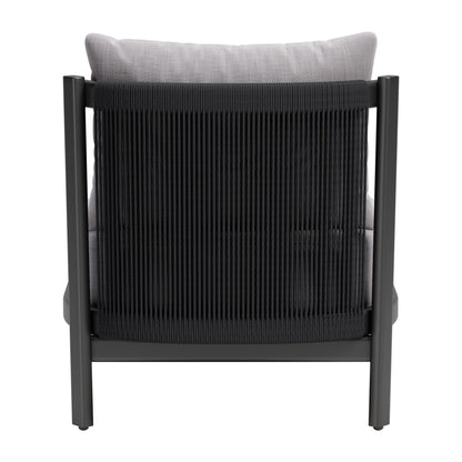 Horizon Outdoor Patio Accent Chair, Gray