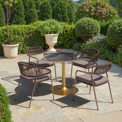 Skye Outdoor Patio Dining Chair, Set of 2, Brown