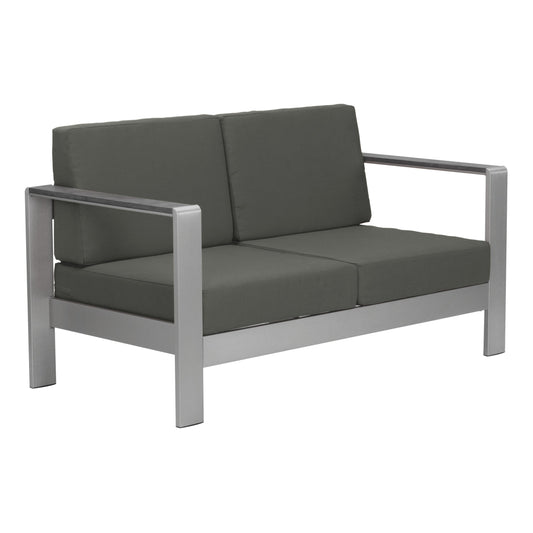 Cosmopolitan Outdoor Patio Sofa, Dark Gray