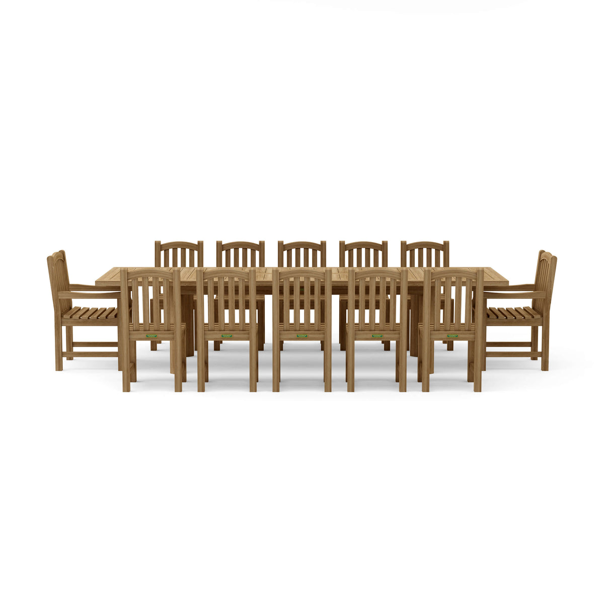 Anderson Teak Chelsea 13-Piece Rectangular Double Extension Table Set