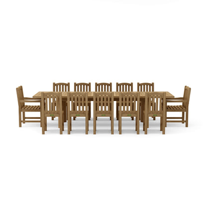 Anderson Teak Chelsea 13-Piece Rectangular Double Extension Table Set
