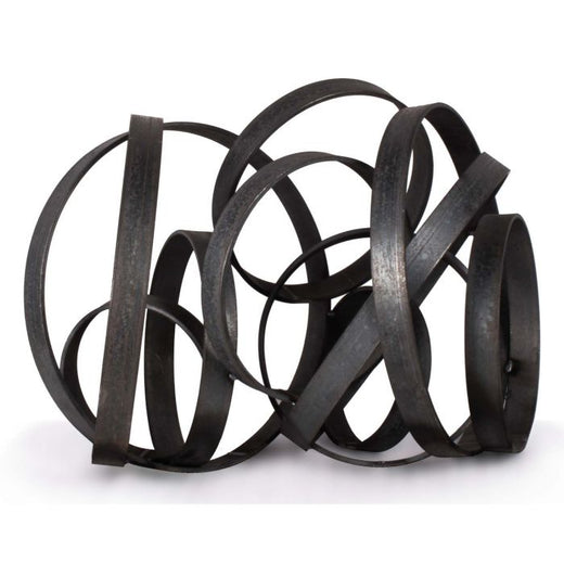 The Outdoor Plus Steel Hoops Fire Pit Ornament, 24-inch