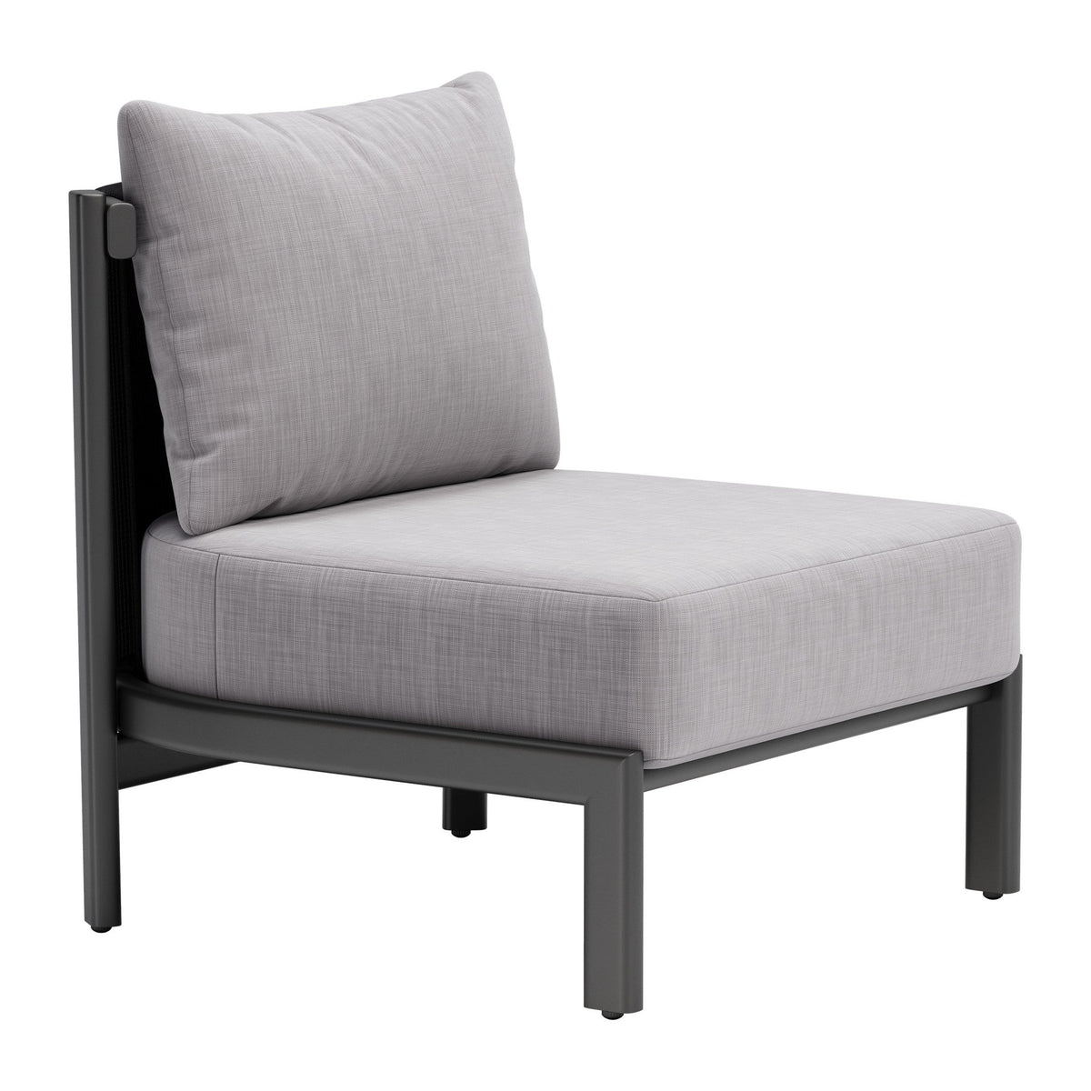Horizon Outdoor Patio Accent Chair, Gray