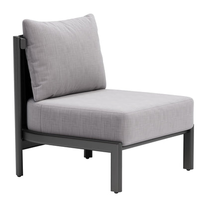 Horizon Outdoor Patio Accent Chair, Gray