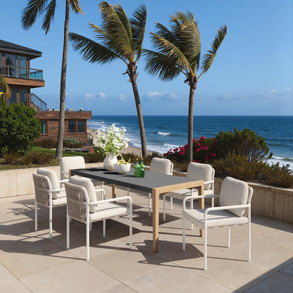 Kata Outdoor Patio Dining Table, Gray