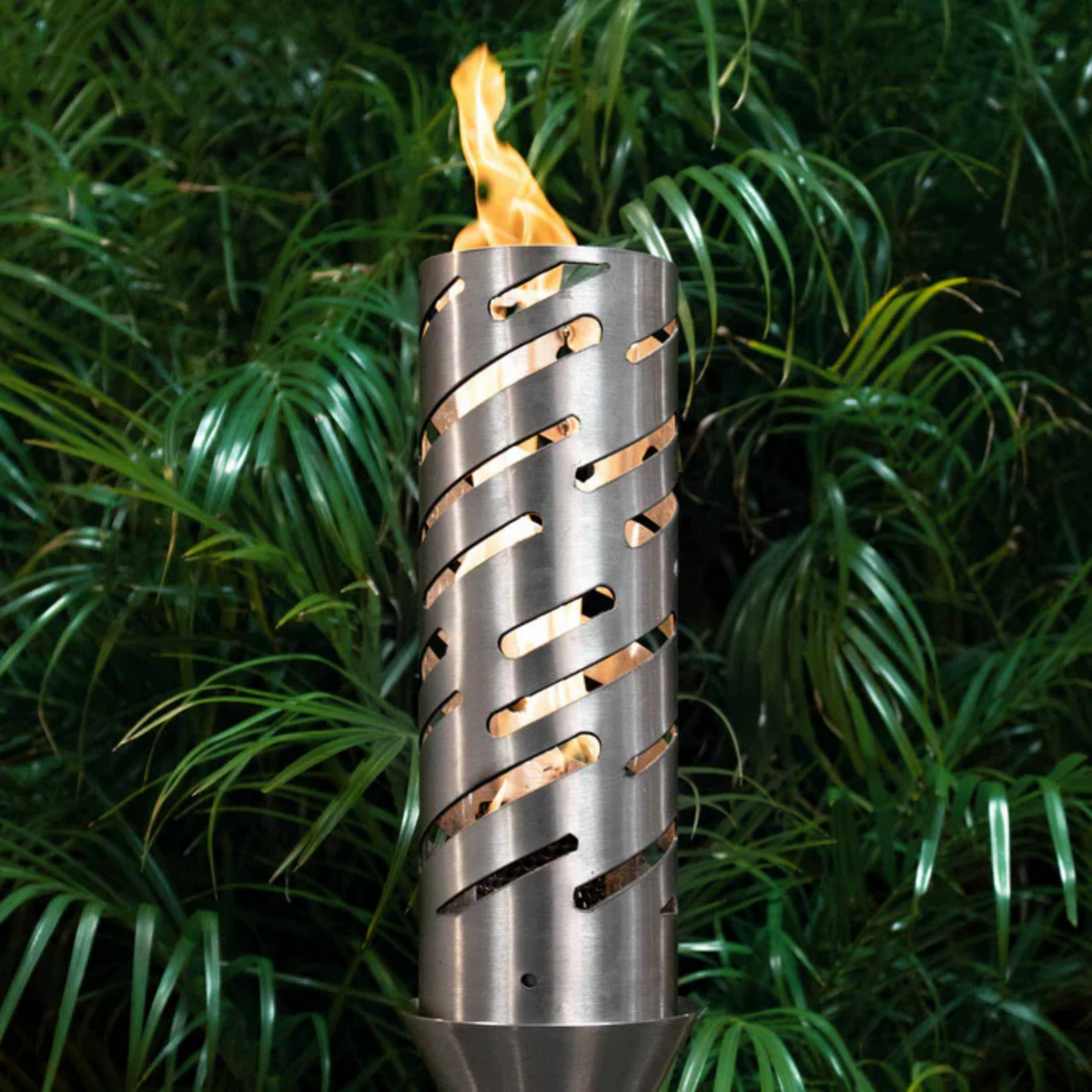 The Outdoor Plus Comet Original TOP Torch and Post Complete, Stainless Steel, Natural Gas, model OPT-TPK21NG