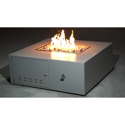 The Outdoor Plus Gallaway Fire Pit, 42 inch, Square, Corten Steel, model OPT-GALCS42, view 2