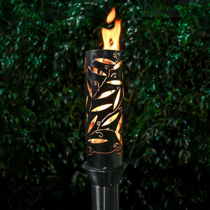 The Outdoor Plus Havana Original TOP Torch and Post Complete, Stainless Steel, Propane, model OPT-TPK15LP