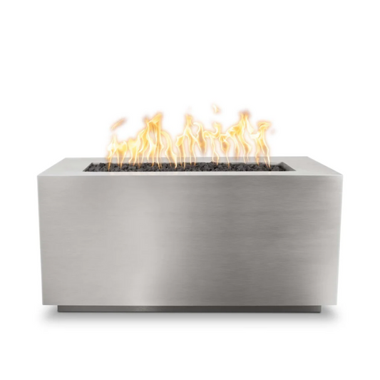 The Outdoor Plus Pismo Fire Pit, 48 inch, Rectangular, Stainless Steel, model OPT-R4824SS