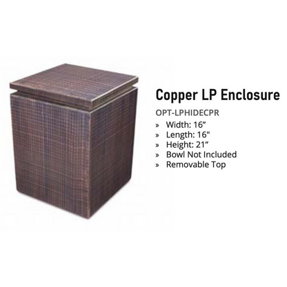 The Outdoor Plus Propane Tank Enclosure with Removable Top, Copper, model OPT-LPHIDECPR, view 2