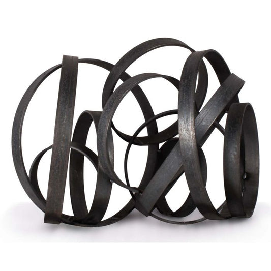 The Outdoor Plus Steel Hoops Fire Pit Ornament, 24 inch, model OPT-STHP24