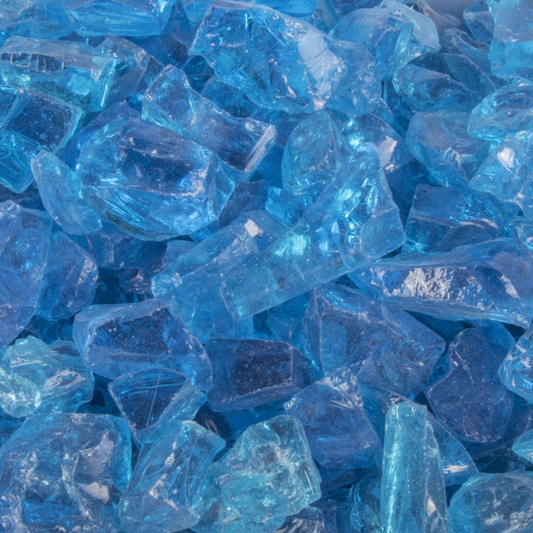 The Outdoor Plus Turquoise Glass Fire Media, 25 lb, 1/2 inch to 3/4 inch, model OPT-706