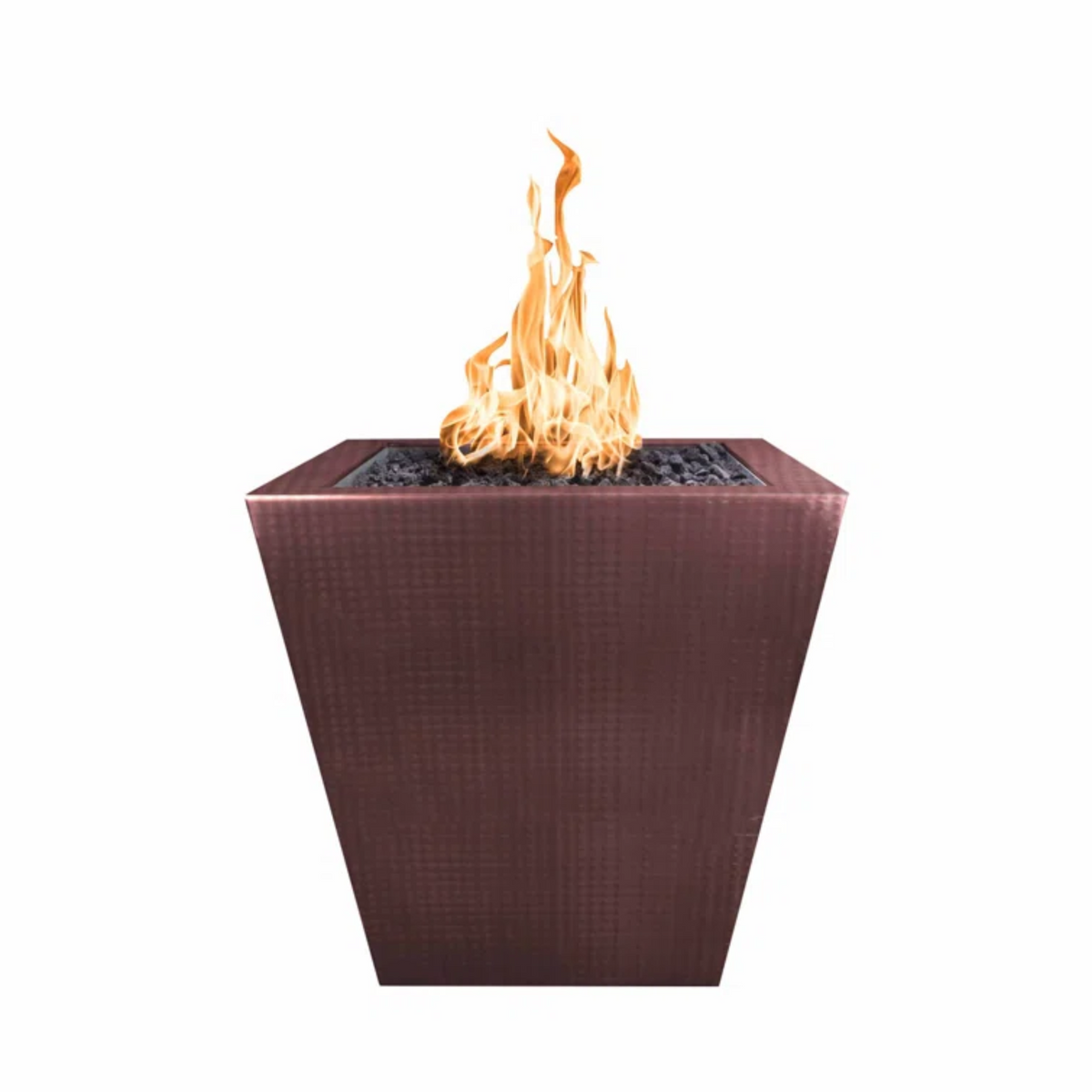 The Outdoor Plus Vista Fire Pillar, 24 inch, Square, Stainless Steel, model OPT-FPTSS2500