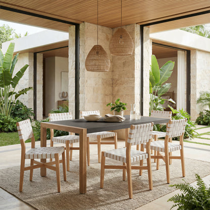 Kata Outdoor Patio Dining Table, Gray