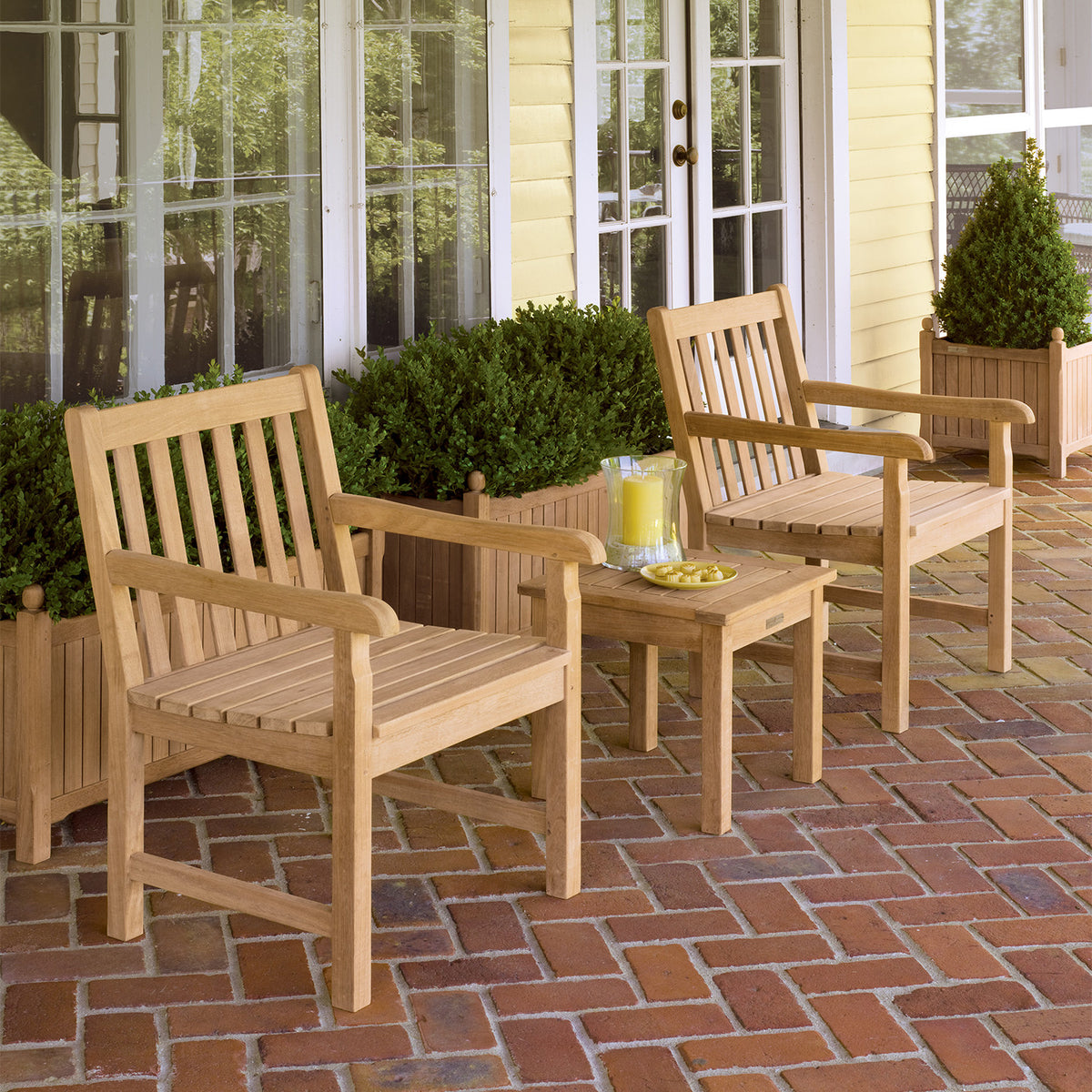 Oxford Garden Classic Teak 18 inch Square End Table, view 2